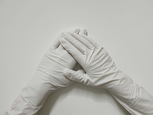 Disposable White Nitrile Gloves For Cleaning, 100 Pcs Per Box